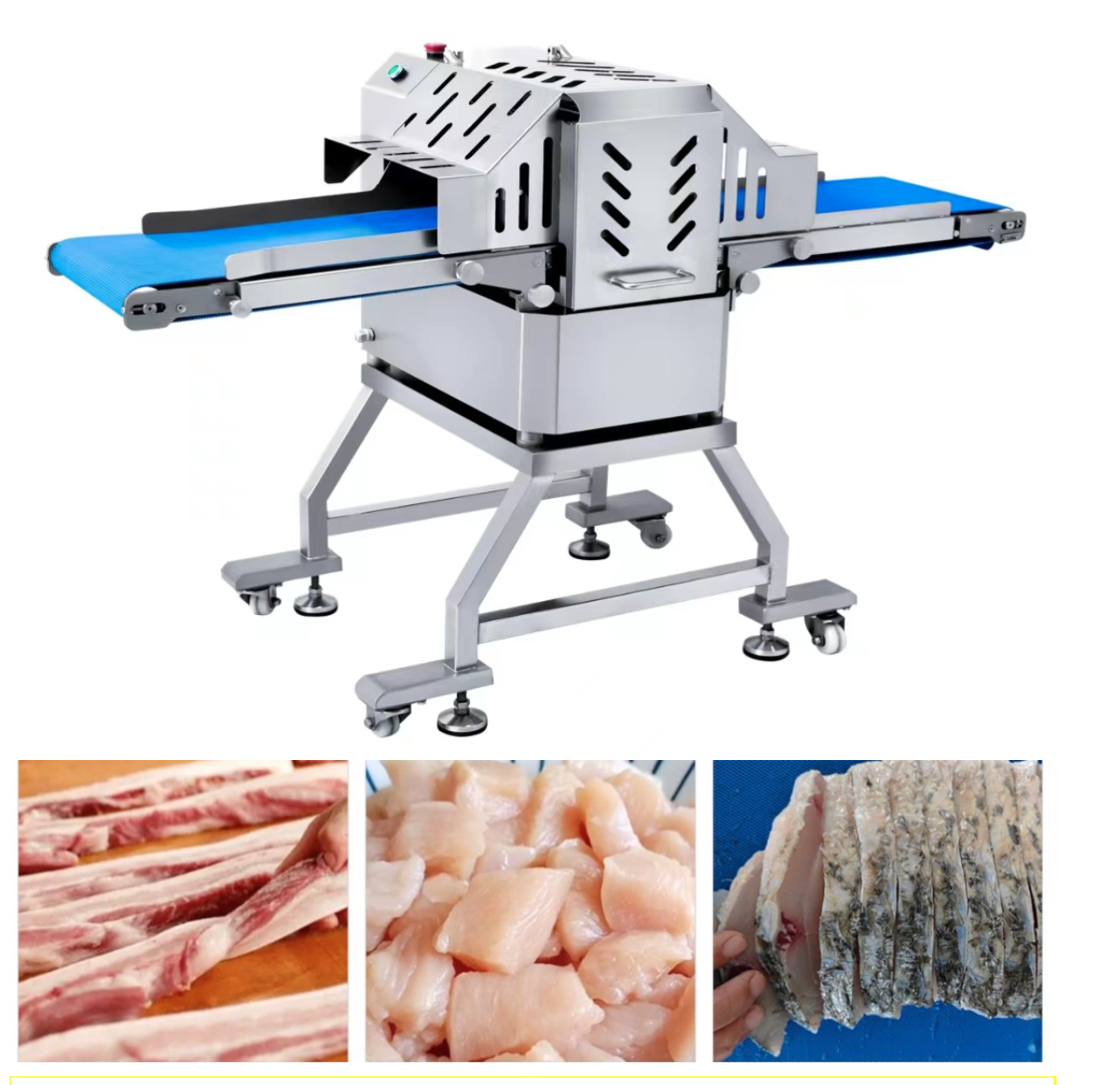 鲜肉开条机 鸡鸭禽类切块机 牛羊肉切条切块机(图1)